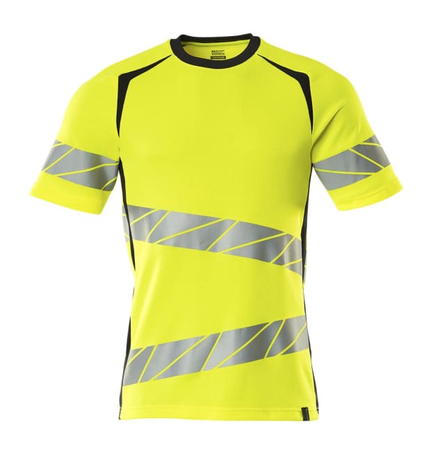 MASCOT T-SKJORTE, SYNLIGHET GUL/SORT
