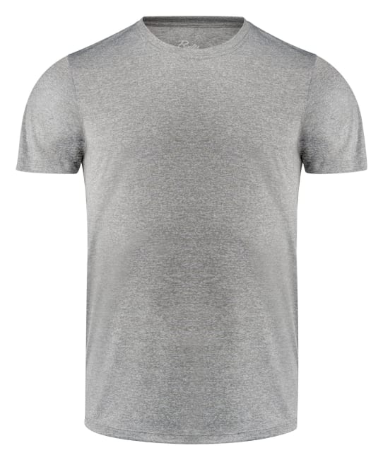 PRINTER RUN HERRE ACTIVE T-SHIRT, GRÅ