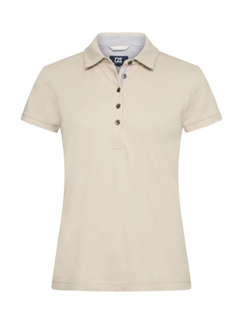 CUTTER & BUCK ADVANTAGE PREMIUM POLO LADIES, BEIGE