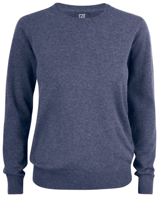 CUTTER & BUCK OAKVILLE CREWNECK WOMEN, NAVY MELANGE