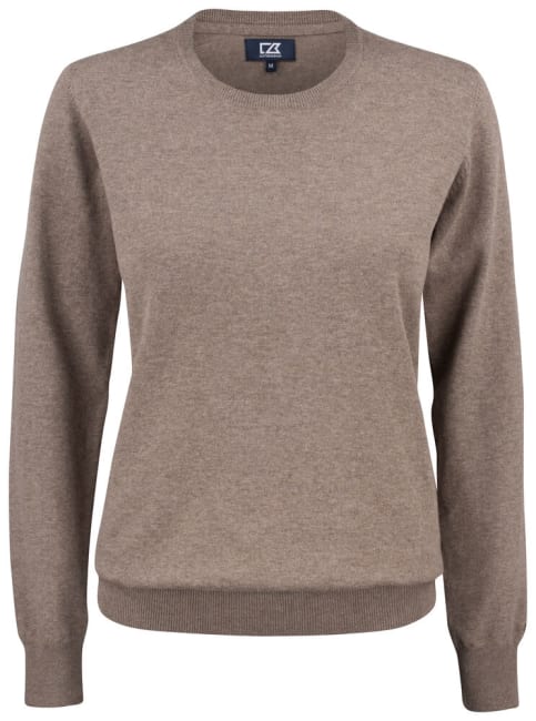 CUTTER & BUCK OAKVILLE CREWNECK WOMEN, NOUGAT MELANGE