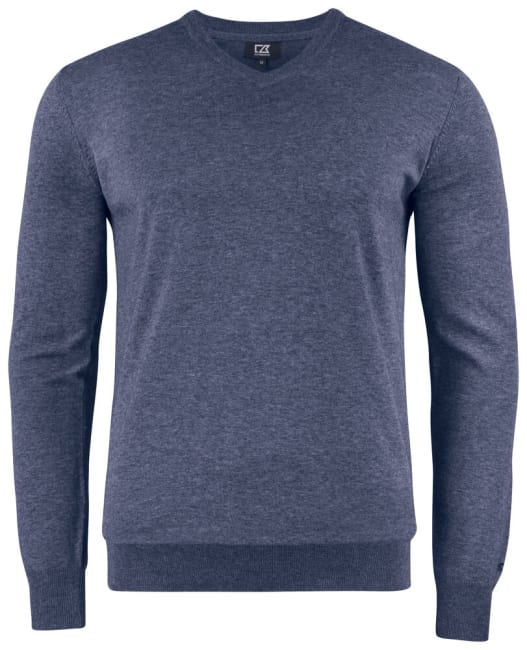 CUTTER & BUCK OAKVILLE V-NECK MEN, NAVEY MELANGE