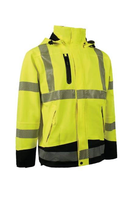 LYNGSØE SKALLJAKKE GUL/SORT KL.3