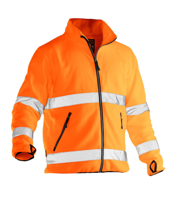 JOBMAN FLEECEJAKKE, SYNLIGHET, KL.3, ORANGE