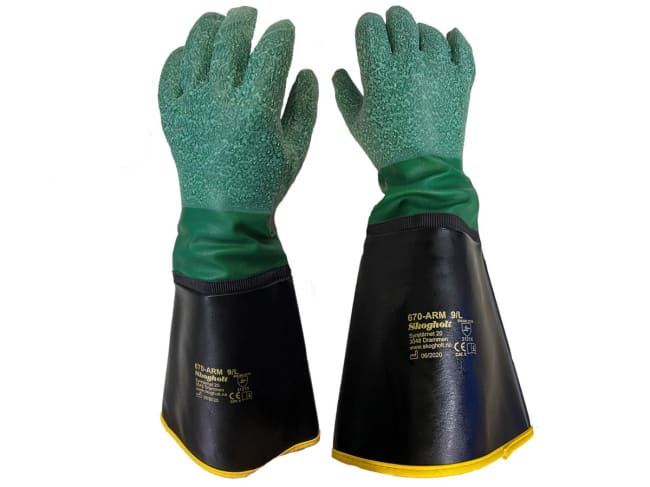 PVC-HANSKE, RU HÅNDFLATE, 40CM.
