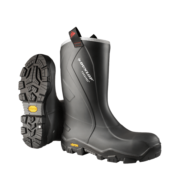 DUNLOP HÅNDVERKSSTØVEL M/VIBRAMSÅLE, SORT