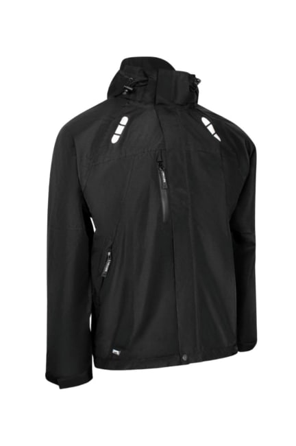 LYNGSØE PUSTENDE REGNJAKKE, SORT