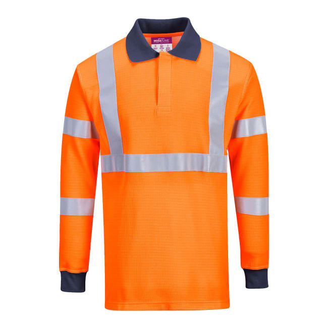 PORTWEST FLAMMEBESTANDIG RIS POLO, ORANGE