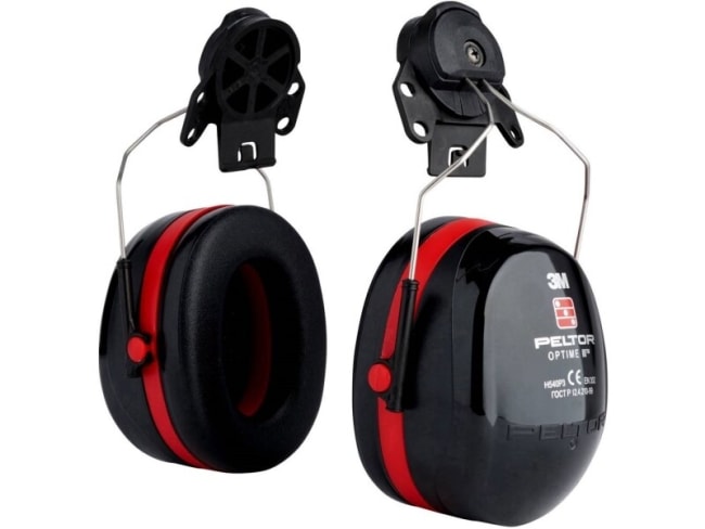 PELTOR ØREKLOKKE TIL HJELM, 123,7 DB, SORT/RØD