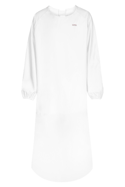 LYNGSØE KITTEL M/ARMER TIL MATVAREINDUSTRI, HVIT, STR.L