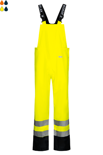 LYNGSØE PU-REGNBUKSE GUL/MARINE