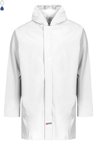 LYNGSØE REGNJAKKE FOR MATVAREINDUSTRI, HVIT