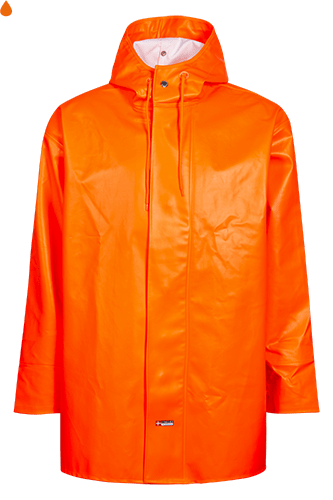 LYNGSØE REGNJAKKE FOR FISKERI, ORANGE