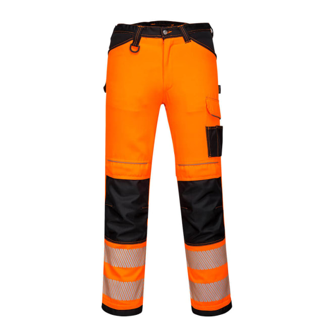 PORTWEST PW3 HI-VIS LETTVEKT STRETCHBUKSE, ORANGE
