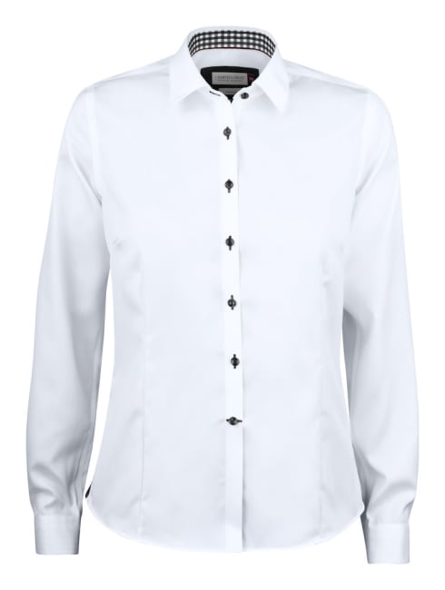 JH&F RED BOW 20 REGULAR FIT SKJORTE DAME HVIT