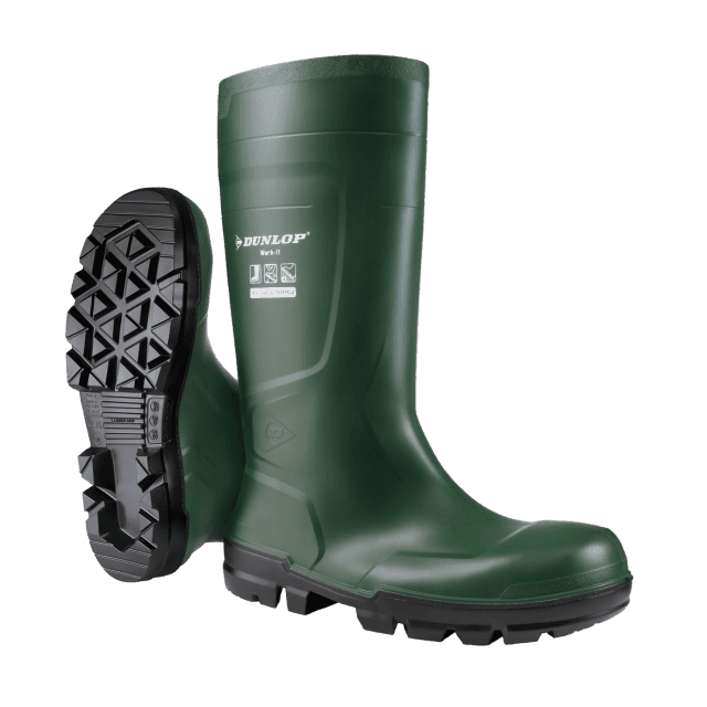 DUNLOP WORK-IT GRØNN VERNEGUMMISTØVEL
