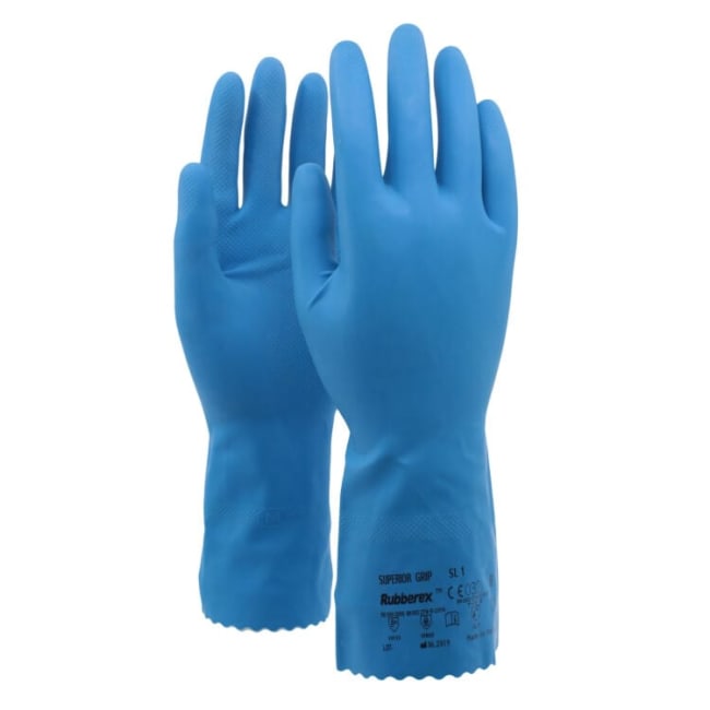 HUSHOLDNINGSHANSKE AV LATEX/NITRIL, BLÅ