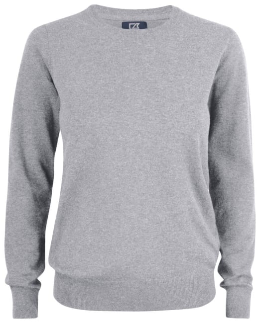 CUTTER & BUCK OAKVILLE CREWNECK WOMEN, GREY MELANGE