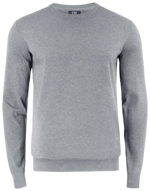 CUTTER & BUCK OAKVILLE CREWNECK MEN, GRÅ