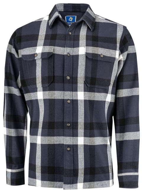 PROJOB FLANELLSKJORTE, NAVY CHECK