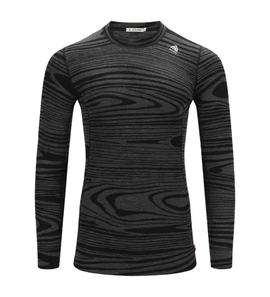 ACLIMA WARMWOOL GENSER, SORT/GRÅ