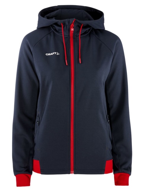 CLIQUE NOR CLASSIC FZ HOODY W, BLÅ/RØD