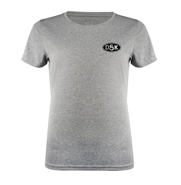 PRINTER RUN DAME ACTIVE T-SHIRT, GRÅ