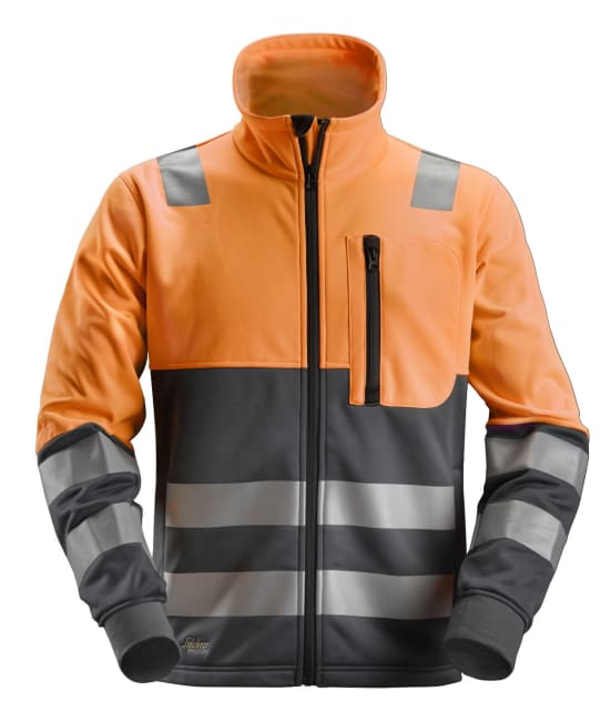 SNICKERS FLEECEJAKKE ORANGE/GRÅ