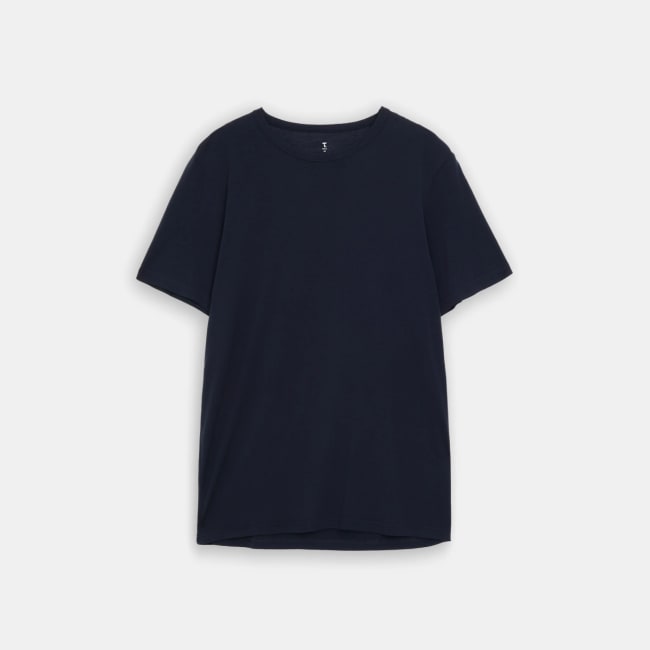 TUFTE CLOVER MERIONO TEE HERRE, MARINE