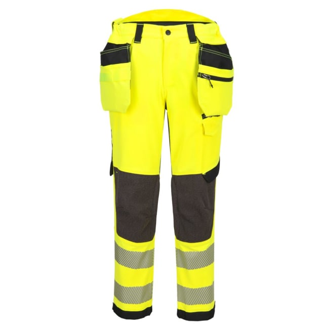 PORTWEST EV4 HI-VIS STRETCH HÅNDVERKSBUKSE KL.2, GUL