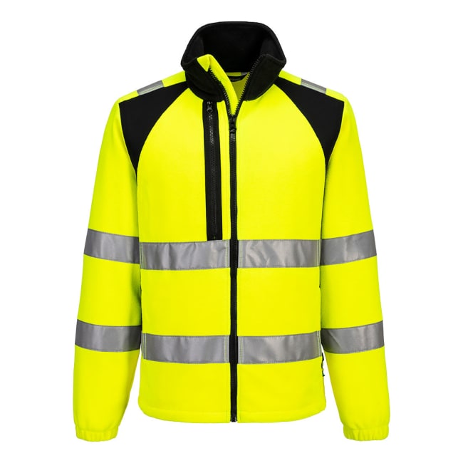 PORTWEST CD807 FLEECEJAKKE GUL/SORT KL.3