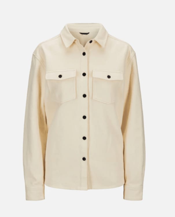 TUFTE HAWK OVERSHIRT LAUREL DAME, HVIT