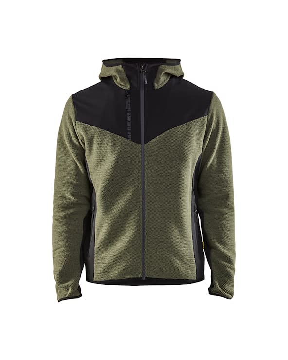 BLÅKLÆDER FLEECEJAKKE, GRØNN/SORT