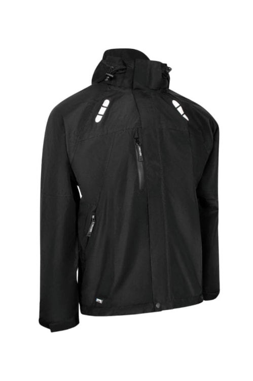 LYNGSØE PUSTENDE REGNJAKKE, SORT