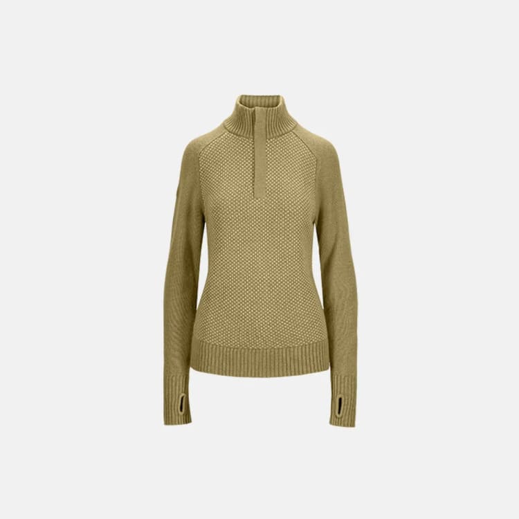 TUFTE ROBIN LOW HALF-ZIP DAME, KHAKI