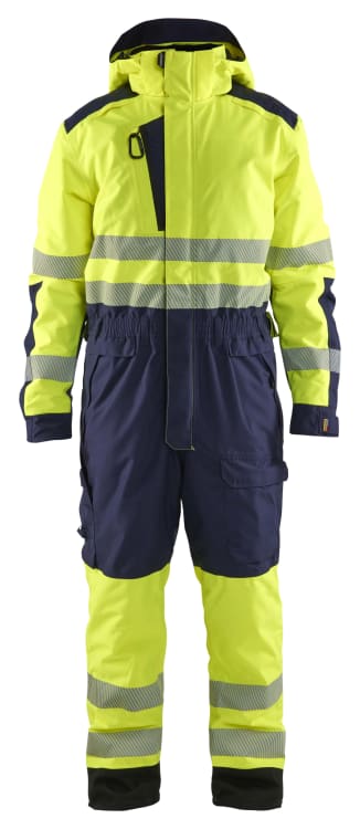 BLÅKLÄDER VINTERKJELEDRESS VARSEL KL 3, MARINE/GUL