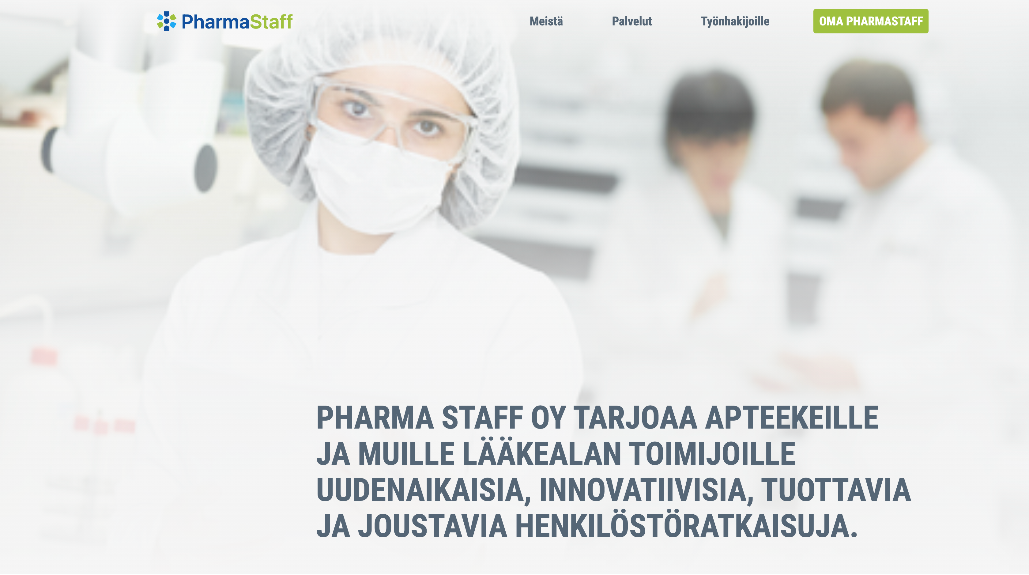 Henkilöstövuokrauksen farmasia-alan verkkosovellus