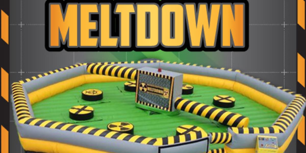 Meltdown Inflatable Toxic Meltdown Wipeout Inflatable Rental | 8 Player Game