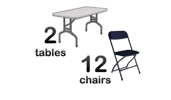 Folding trabalhar chair rental cost