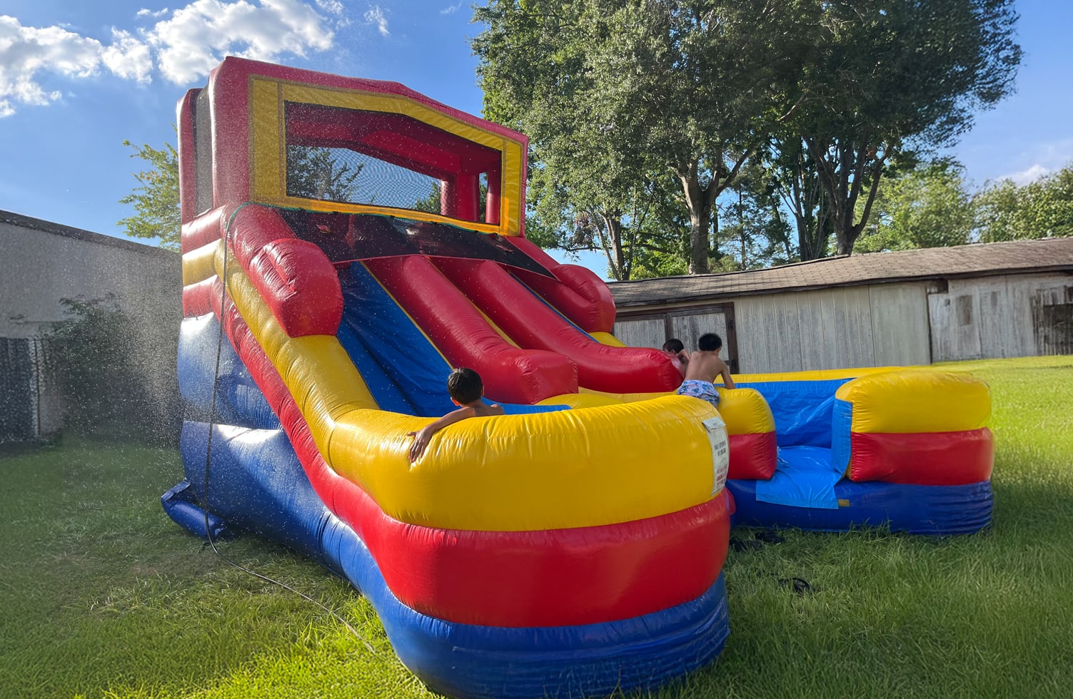 16ft Double Lane Water Slide with optional banner
