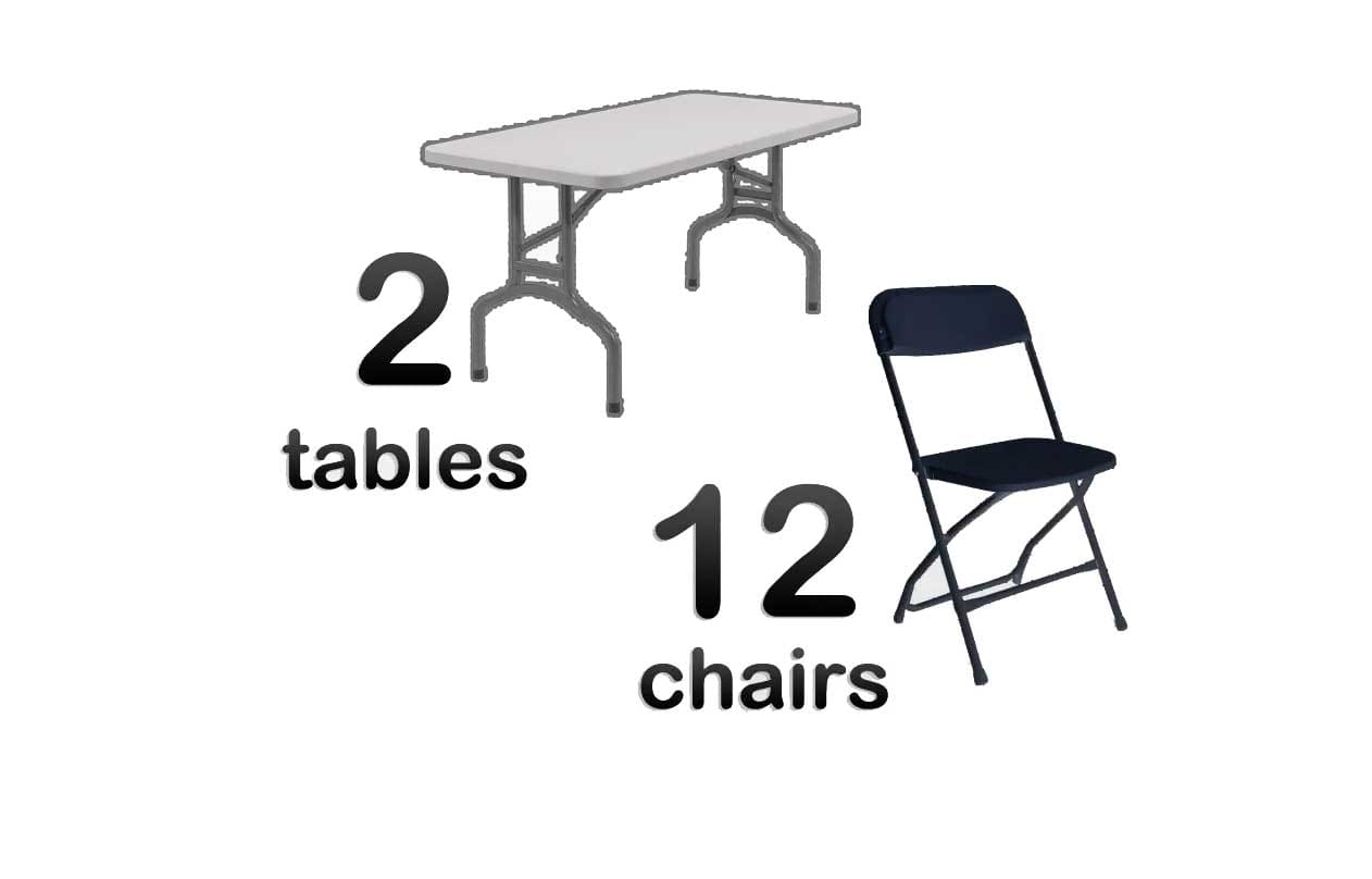 2 Tables 12 Chairs