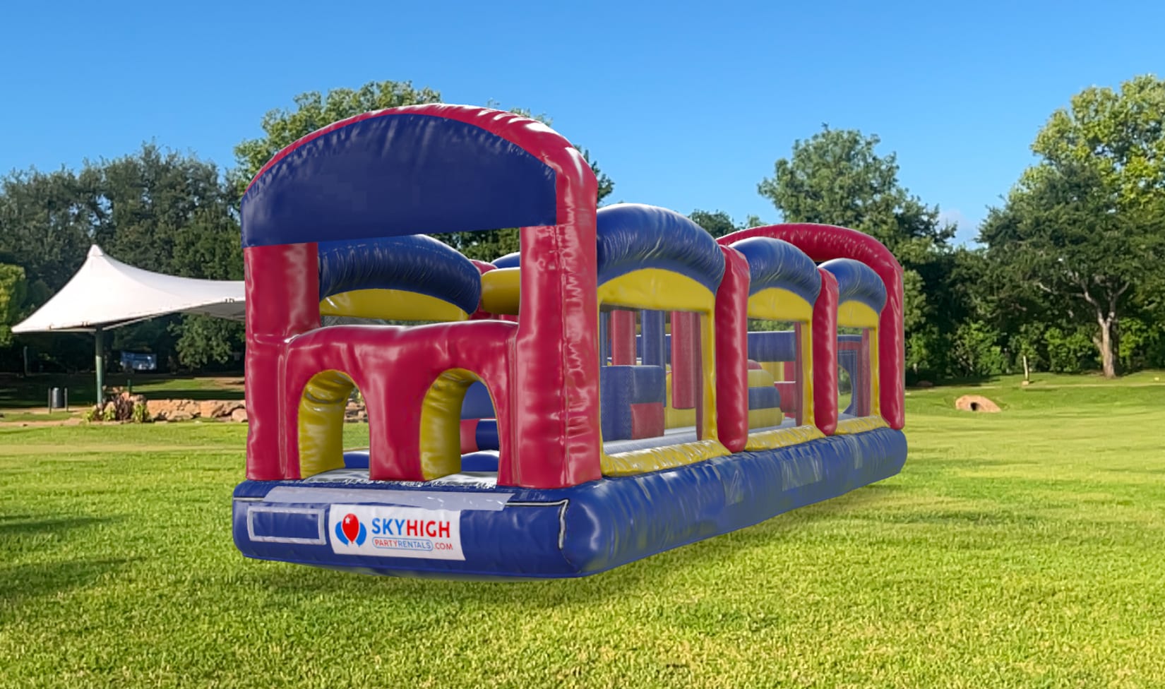 8 Element Obstacle Course Party Rentals 3d Render