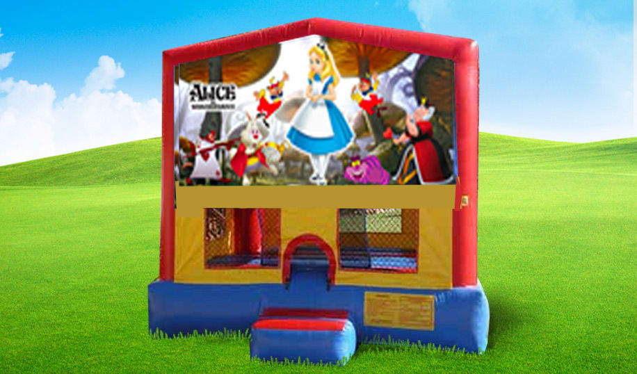 13 x 13 Alice in Wonderland Moonwalk Rental Houston, TX