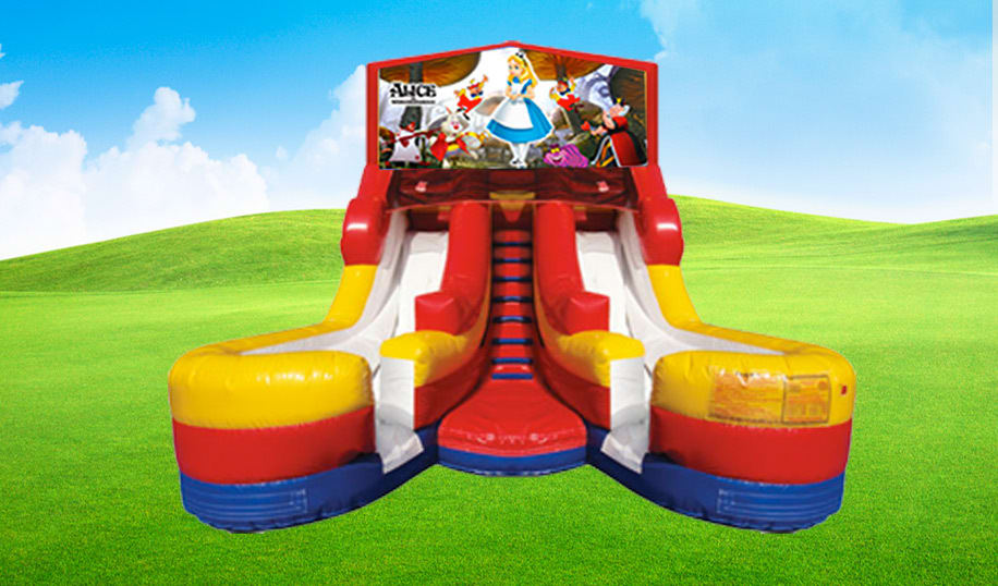 Alice in Wonderland Double Lane Slide Rental