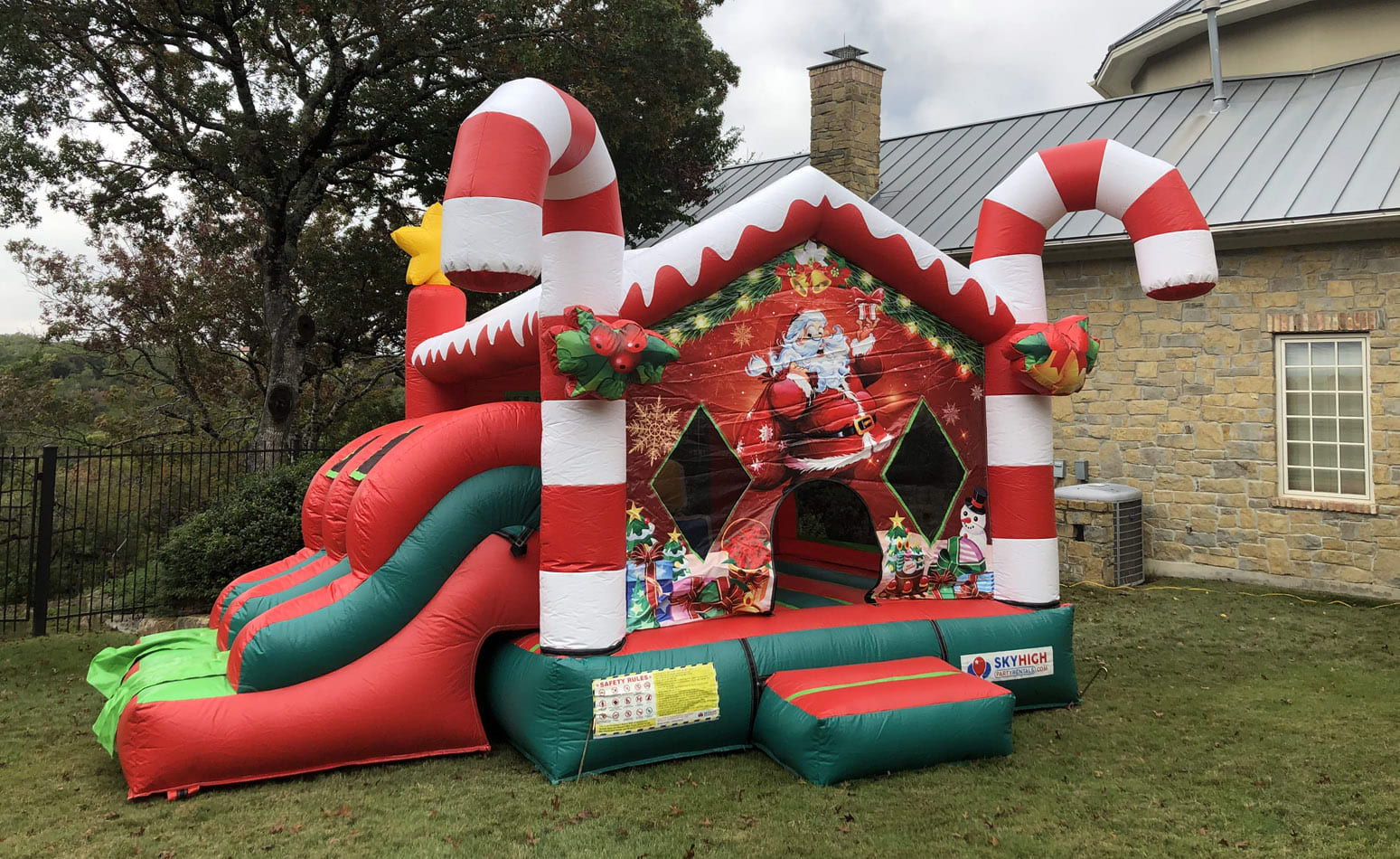 Candy Cane Christmas Jump House Rental Houston
