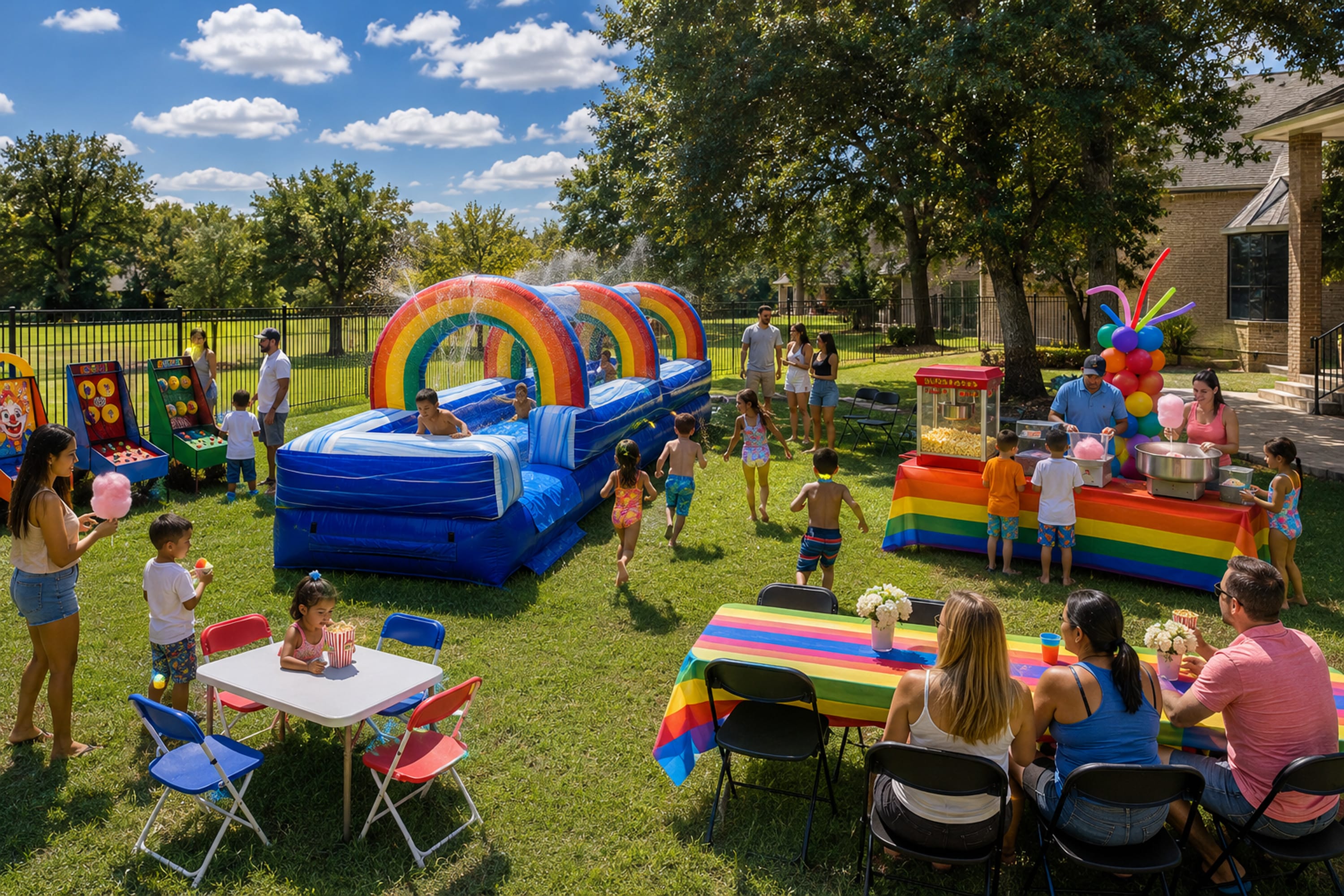 Rainbow Single Lane Slip and Slide