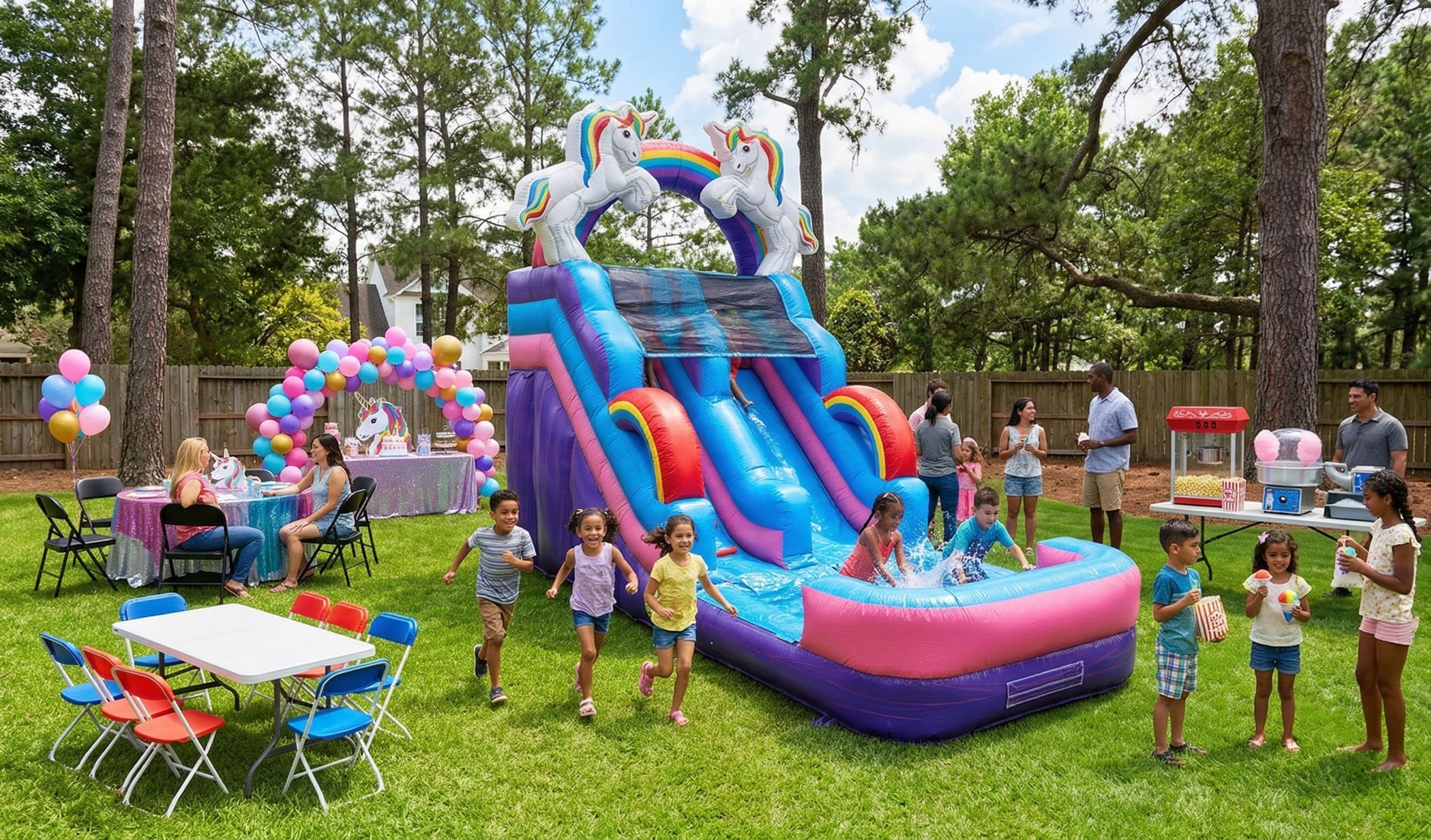 15ft Waterslide Unicorn Theme