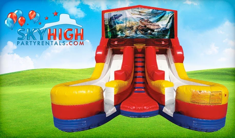 DFW Dinosaur Inflatable Slide Rentals Sky High Party Rentals
