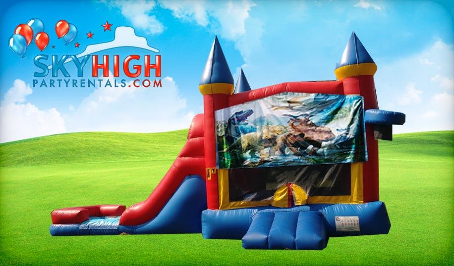 Dinosaur Bounce House With Slide Wet/Dry