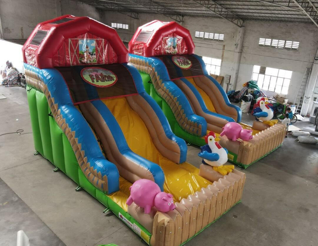 USA Farm Inflatable Slide Sky High Party Rentals